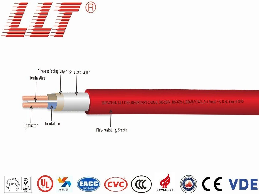 Llt 2.5mm/3c Copper Wire Fire Resistant Cable pH30 Fire Reted Cable Fire Alarm System