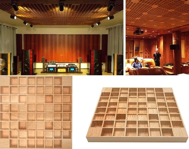 Factory 2019 Hot Sale Qrd Wooden Acoustical Sound Acoustic Diffuser Panel for Theater