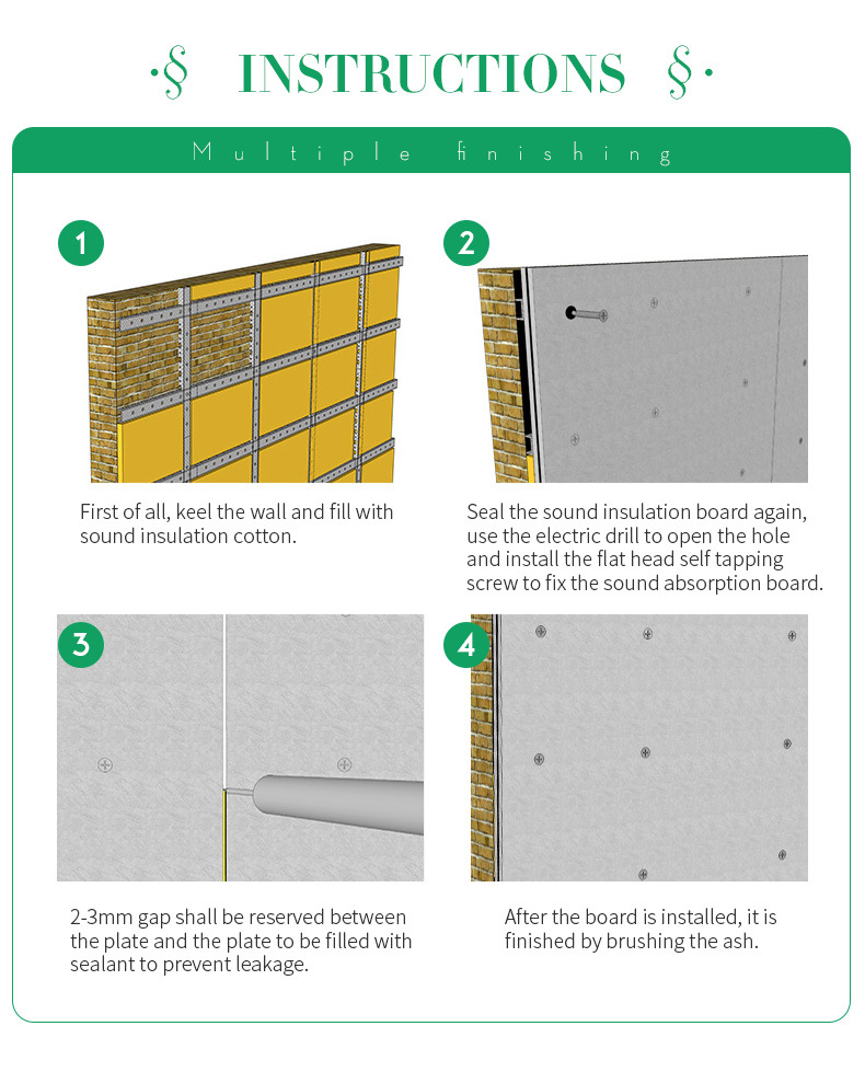 Composite Sound Insulation Board Acoustic Baffles Isolation Board