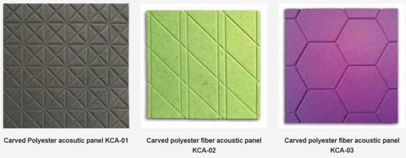 Carved Fireproof Acoustic Polyester Fiber Panel