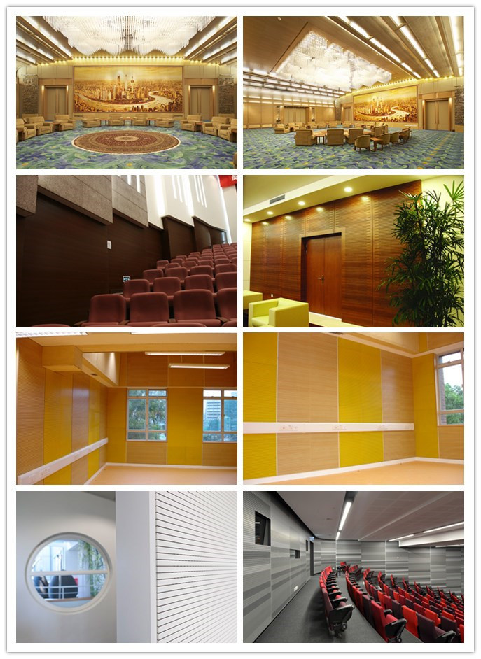 Micro-Perforated Veneer Surface Fireproof Wood Timber Acoustic Panel