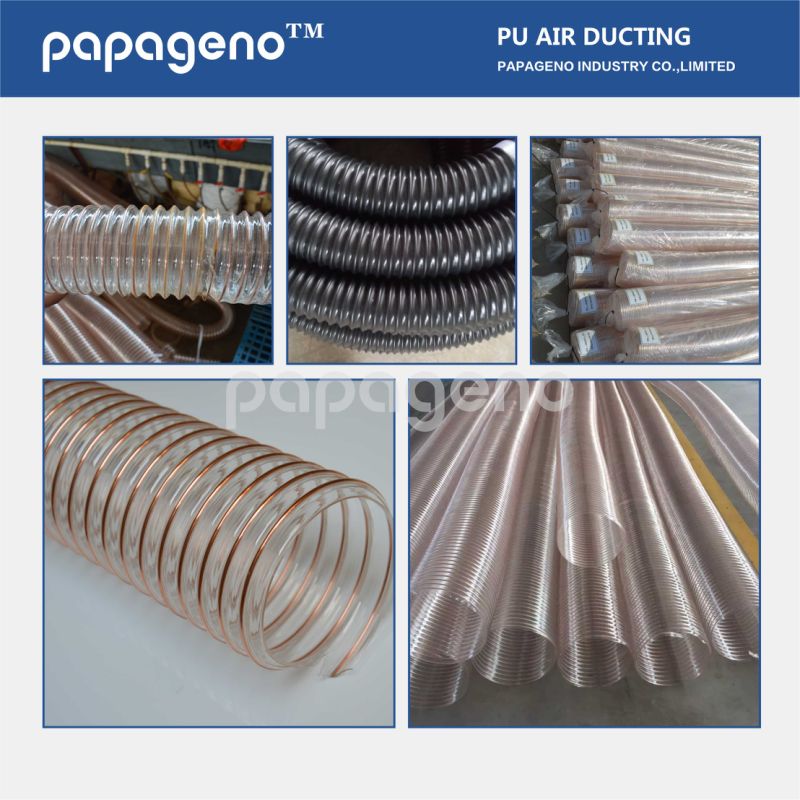 Clear Polyurethane PU Air Ducting/Leaf Collection Hose