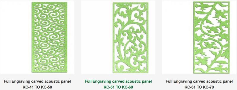 Carved Fireproof Acoustic Polyester Fiber Panel