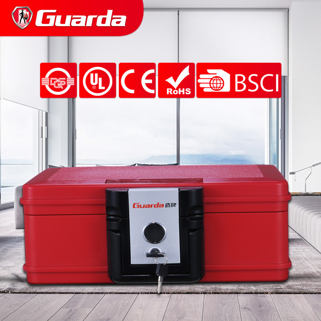 Guarda Stylish Red Color Fire-Resistant Chests Water Resistant Safe Box