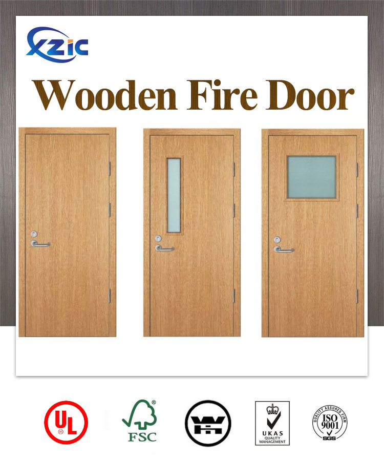 BS Wooden Fireproof Fire Rated Door with Certificate