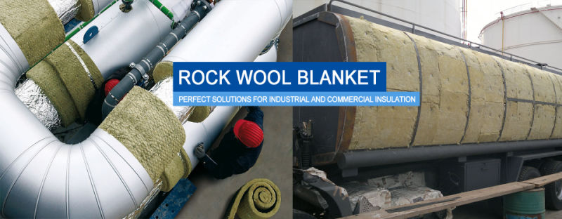 Fireproof Insulation Roll Rock Mineral Wool Blanket with Wire Mesh