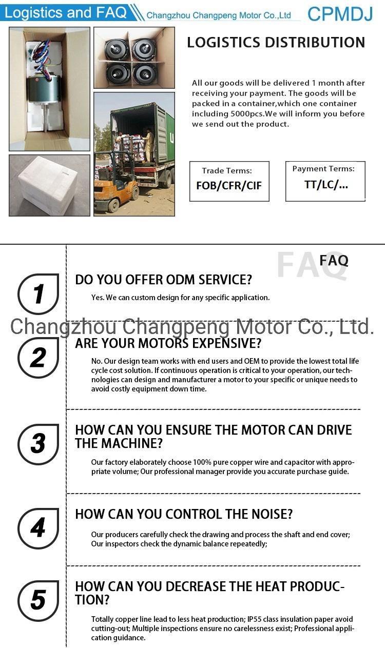 Custom Low Noise AC Motor for UV Air Duct Disinfection