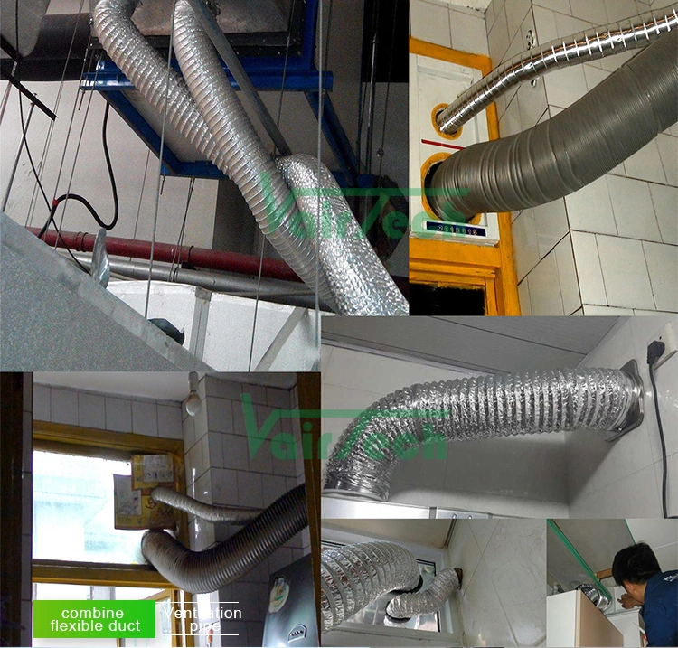 Factory Price Good Quality Grey Aluminum Flexible Air Duct Flexible Ventilation Pipe