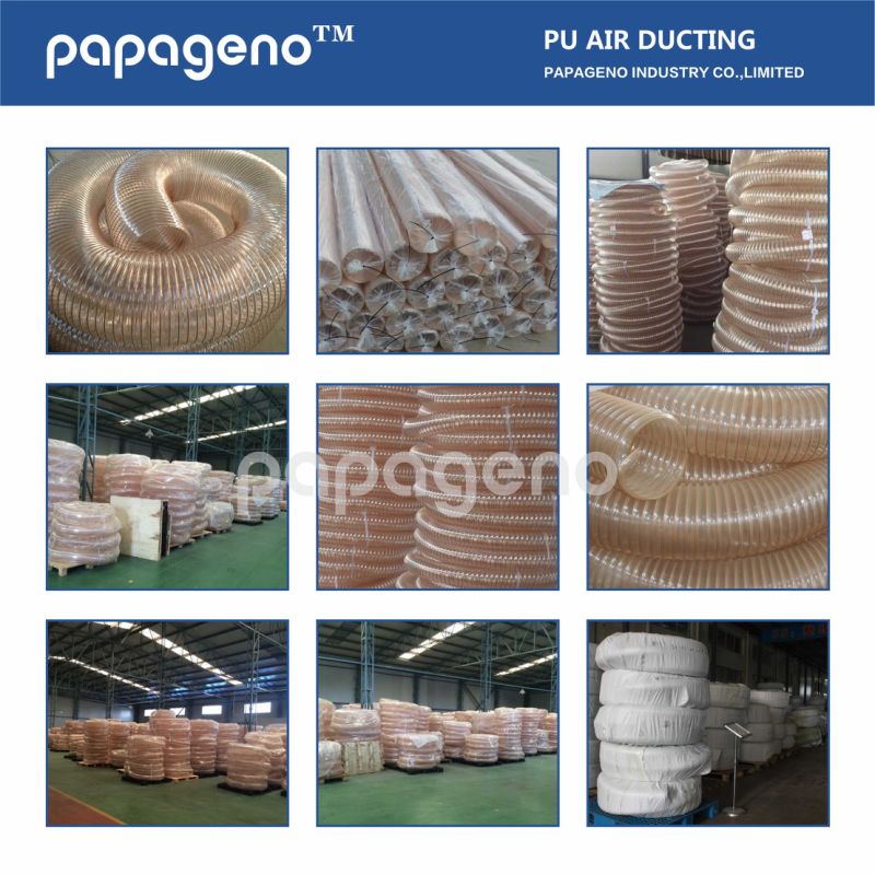 Clear Polyurethane PU Air Ducting/Leaf Collection Hose