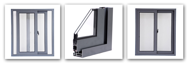 Sound Insulation Double Tempered Glass Aluminum Sliding Window