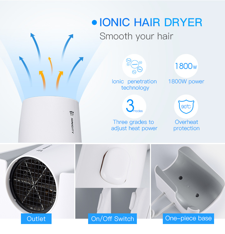 Svavo New Design Wall Mounted Hotel Hair Dryer, Air Dryer