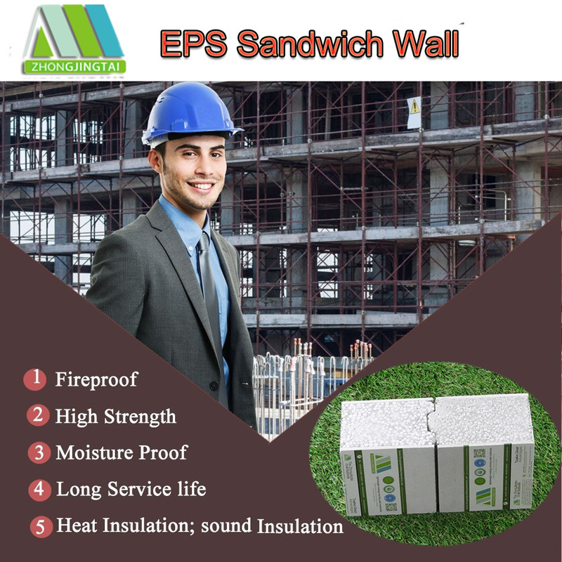 Fireproof Acoustic Cement Interior/Exterior Sanwich Panel for Floor