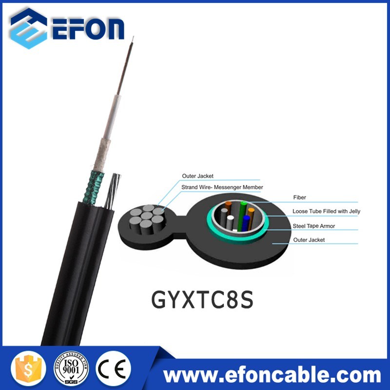 Factory Premium GYTC8S Figure8 Aerial Duct Armoured Outdoor Fiber Optical Cable