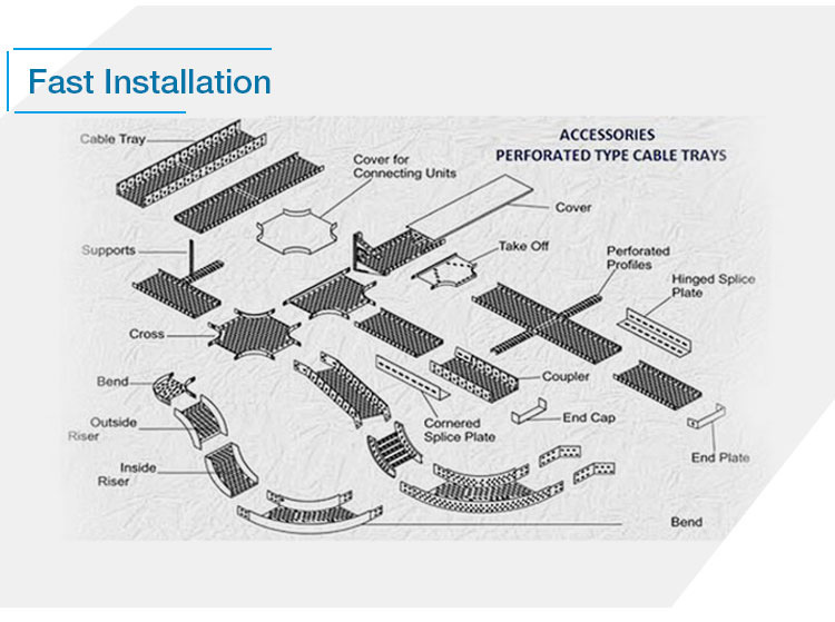 Hot Dipped Galvanized Cable Tray Wire Raceways China Factory