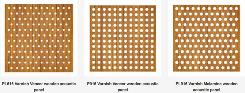 Auditorium Sound Insulation Wooden Perforated Acoustic Panel