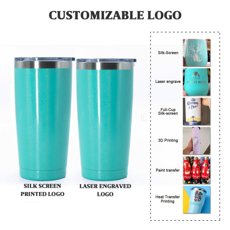 Powder Coated 20oz Vacuum Insulated Double Walled Stainless Steel Tumbler