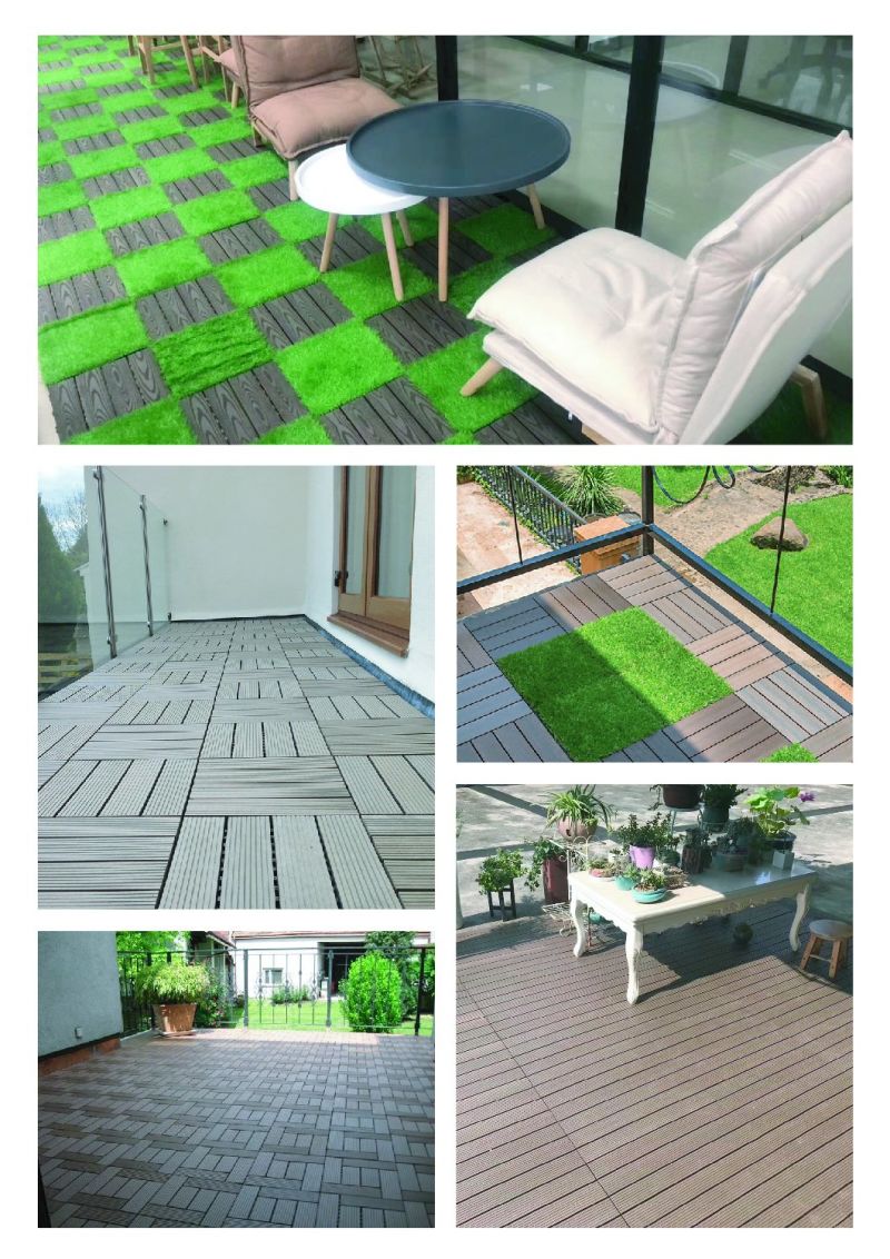 Fire Retardant Waterproof Outdoor WPC Composite Deck Tiles