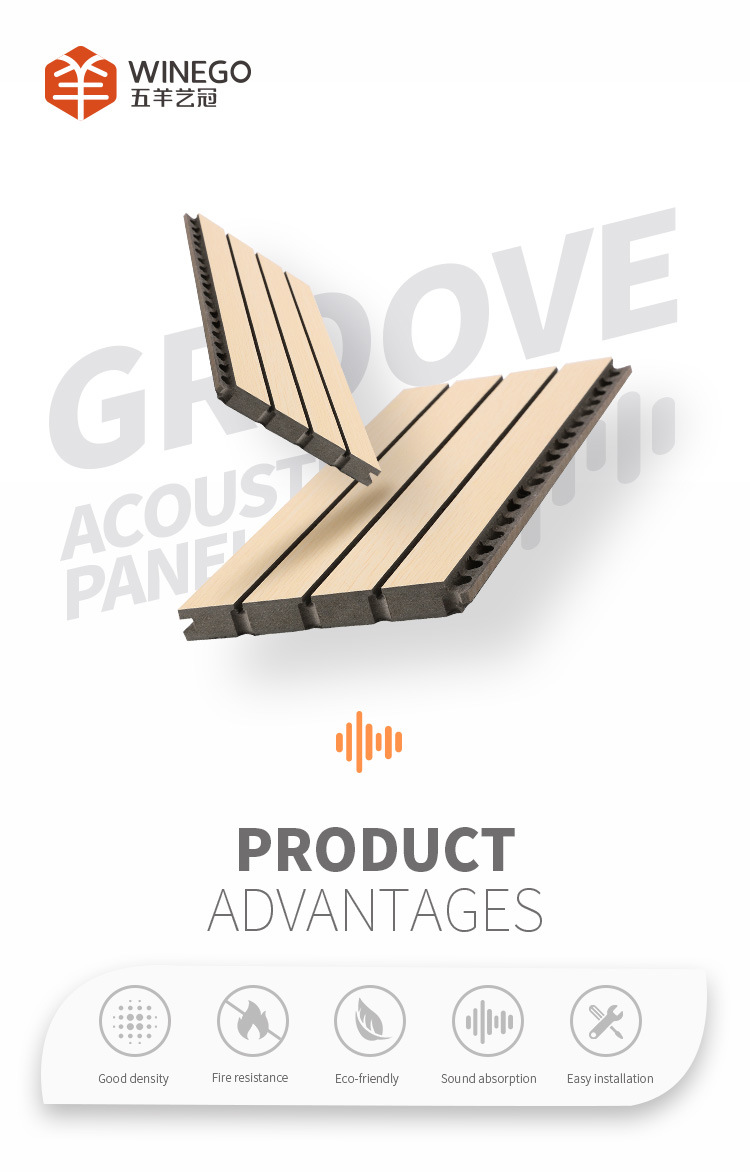 Acoustic Board Supplier Grooved Wall Wooden Acoustic Board