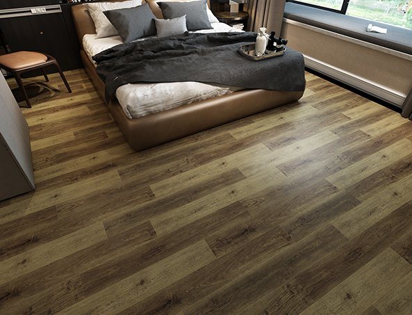5mm Acoustic Wooden Look PVC Spc Luxury Vinyl Plank Flooring