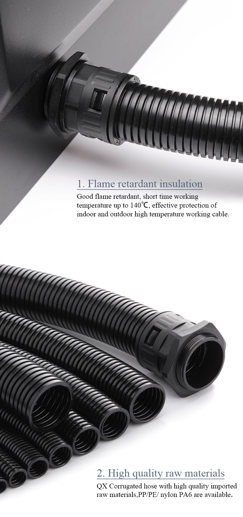 Flexible Wire Conduit for Protecting The Hose Corrugated Flexible Conduit