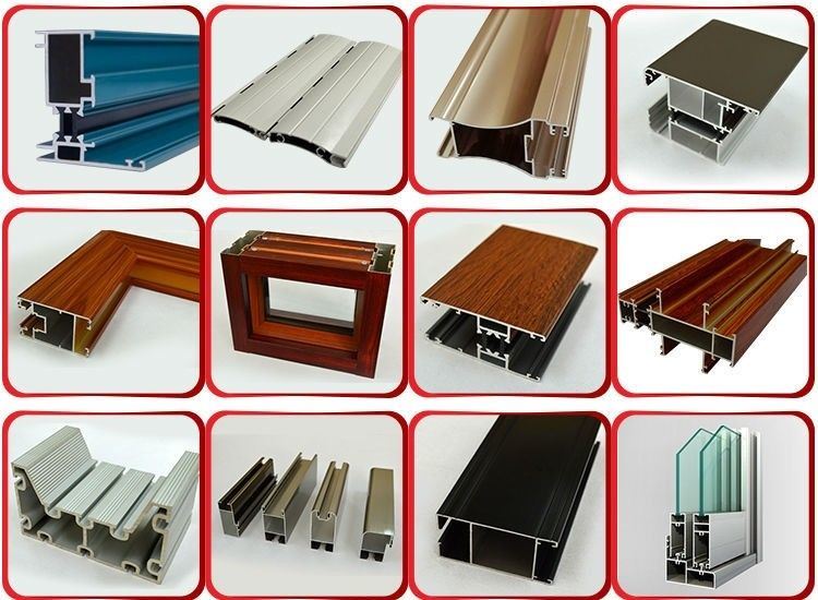 Aluminum Profile 6000 Series Wood Grain Aluminum Window Profile