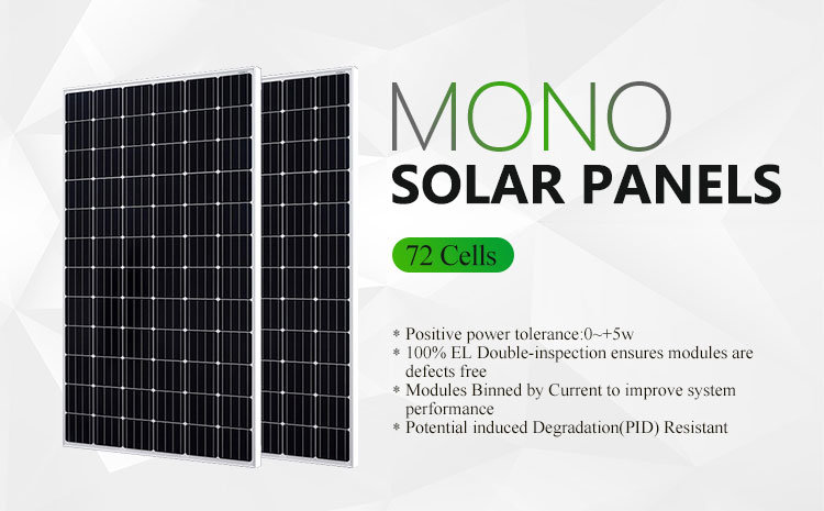 Monocrystalline Solar Module Panel for PV Solar System