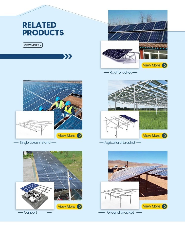 Solar Structure Ground Mounting System Solar Panel Bracket