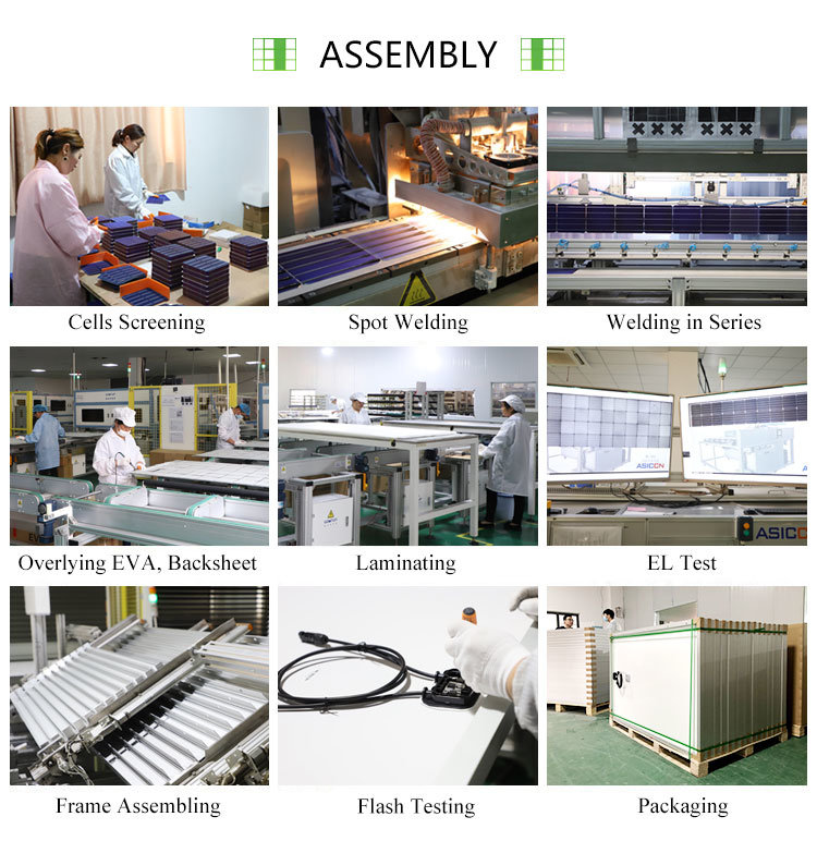 Monocrystalline Solar Module Panel for PV Solar System