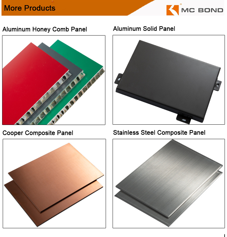 4mm Red Brushed Aluminium Composite Panel as Building Decorative Materials