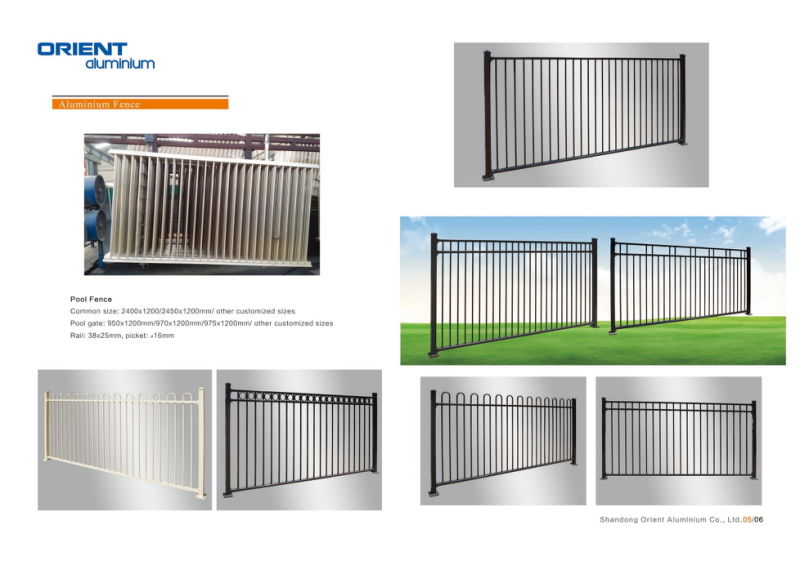 Ornamental Aluminium Fence Picket Fence for Pool and Garden