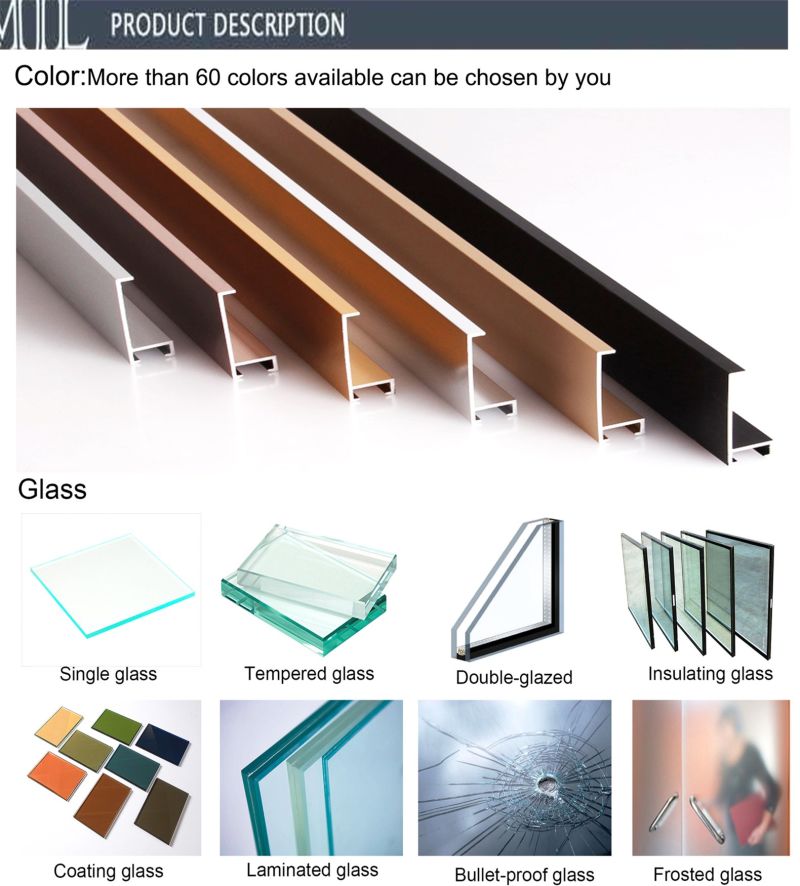 Mjl Supplier Best Price High Quality Double Tempered Glass Folding Aluminium Doors