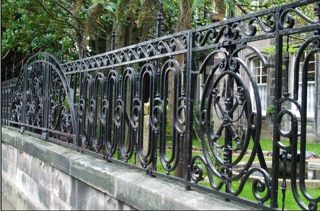 Aluminum Material Black Powder Coated Garden Fence Panel