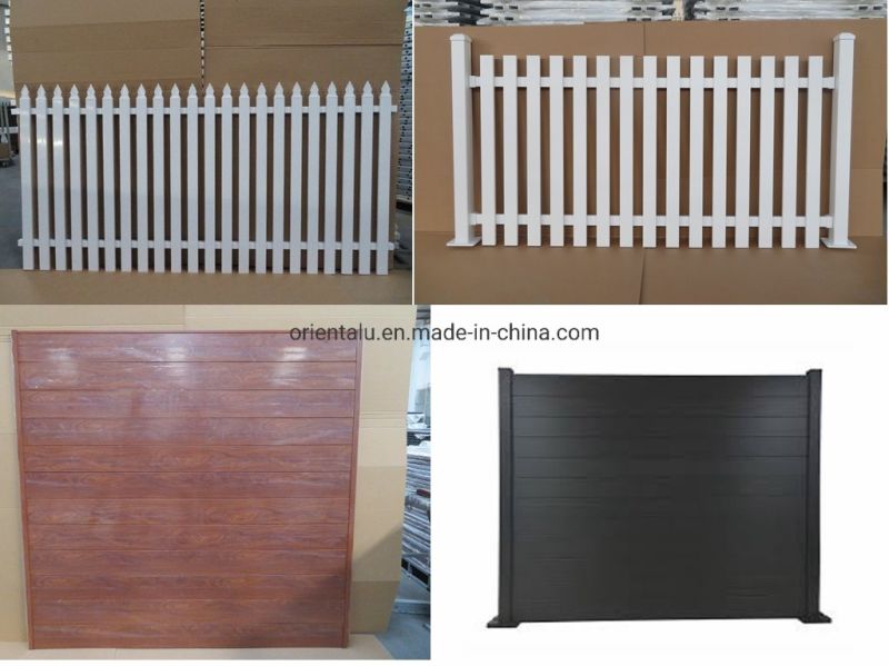 Black Powder Coated Aluminum Fence for Garden and House