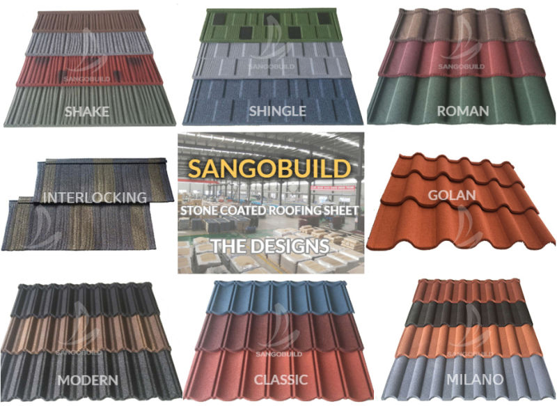 Colorful Stone Coated Metal Roof Tile Galvanized Galvalume Aluminum Roofing Sheets Nigeria Togo