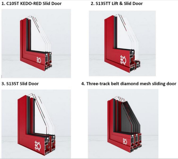 Aluminum Composite Slide Doors Aluminum Alloy Profile