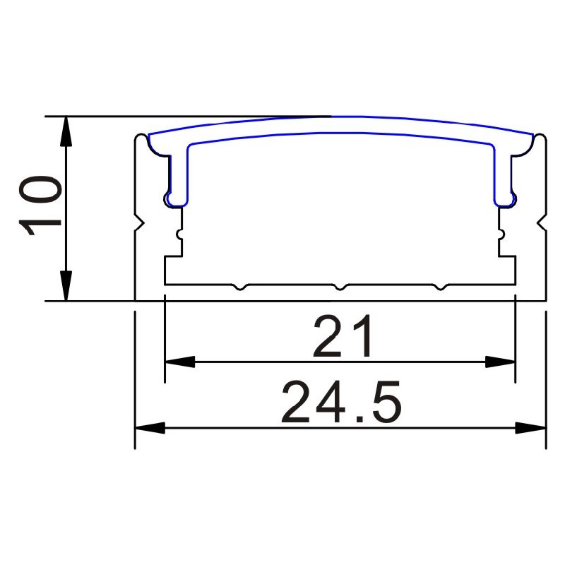 LED Linear Stair Anodized Profile Aluminum With Different Shape