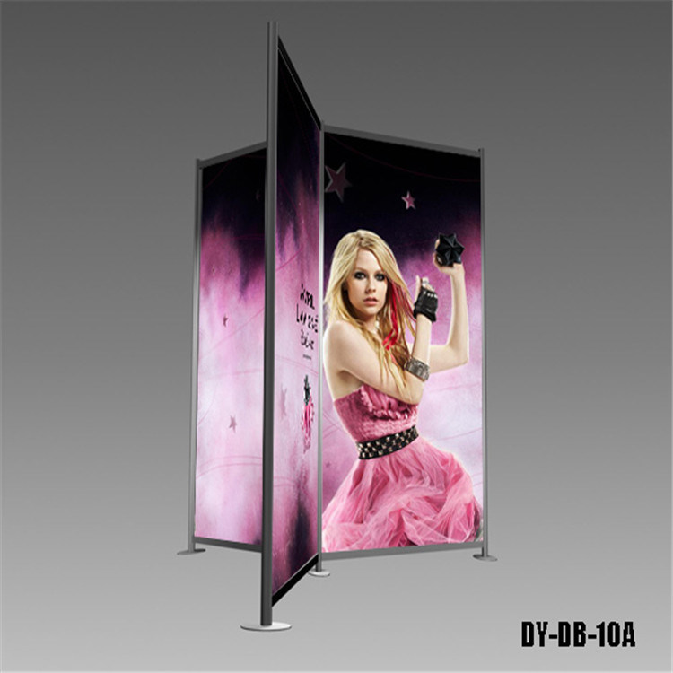 Aluminum Advertising Display Poster Stand Holder 3 Sides