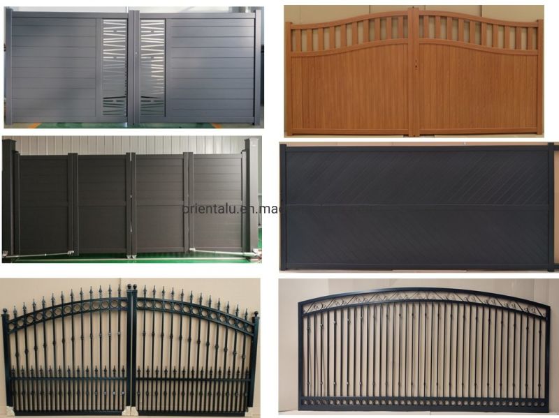 Orient Double Opening Aluminum Black Powder Coated Gate