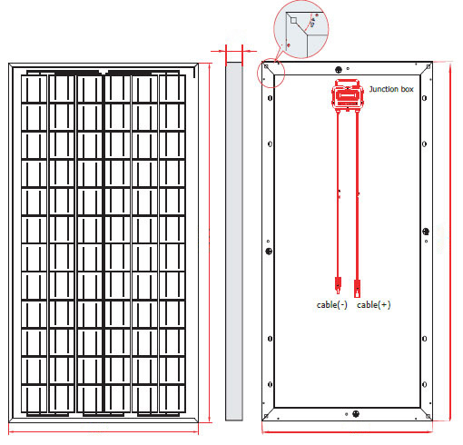 Gym310W-370W Mono PV Solar Module Solar Panel for Solar System