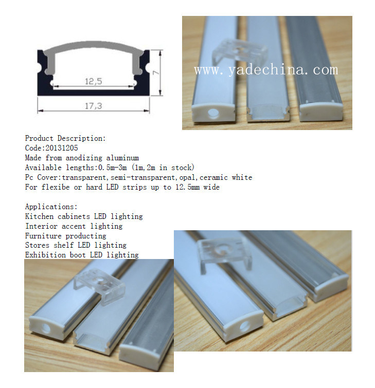 Corner LED Aluminum Profile Extrusion Channel 16mm with Opal Diffuser