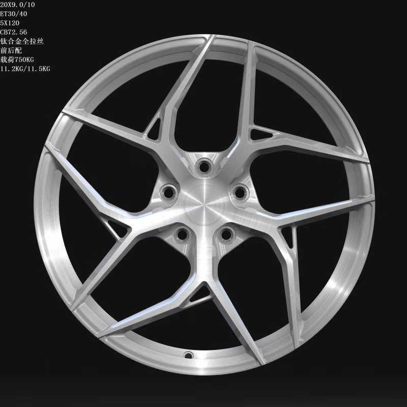 1 Piece Monoblock Forged Aluminum Rim Mag with Aluminum Brushed