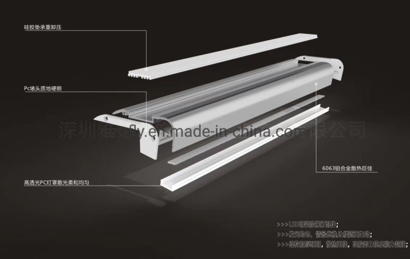 Surface Mounted Aluminum LED Profiles with Footgrip for Stair Case