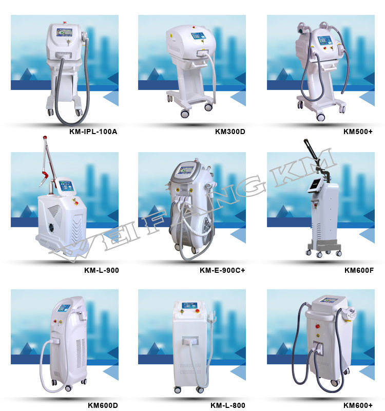 Weifang Km Multifunction Slimming Cavitation RF Machine with ND YAG Laser IPL Elight RF