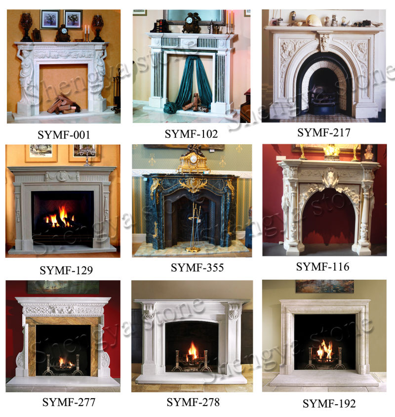 Marble Stone Sculptures Home Decoration Marble Fireplaces (SYMF-014)