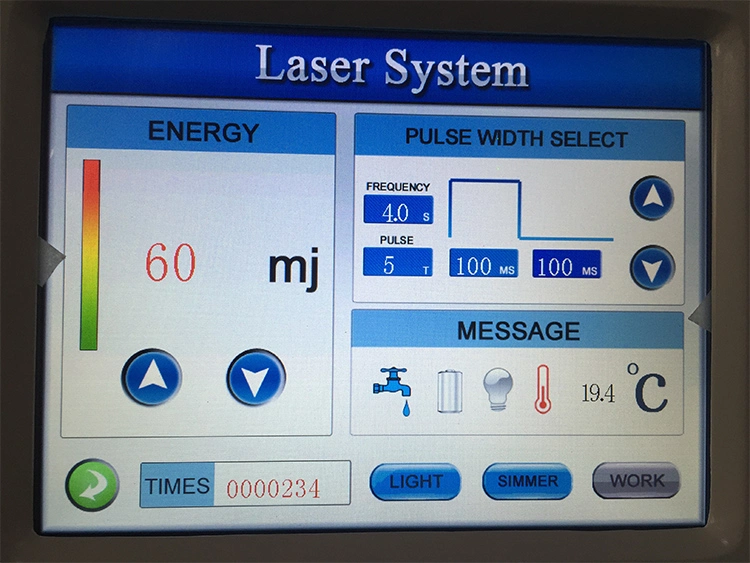 1064nm Long Pulse ND YAG Laser Hair Removal Vascular Removal Vertical Fiber Laser Medical Device