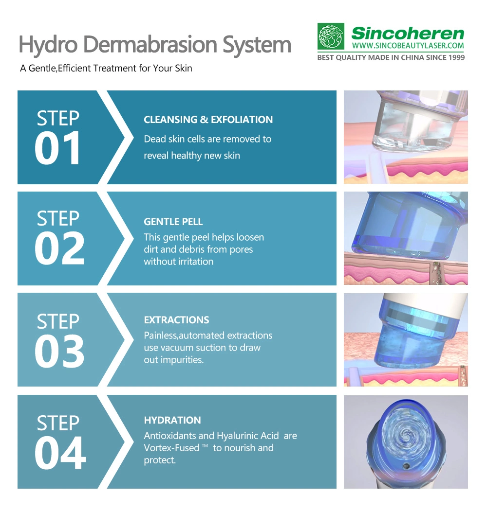 Peeling Water H2O2 Diamond Vacuum Hydro Facial Microdermabrasion Device