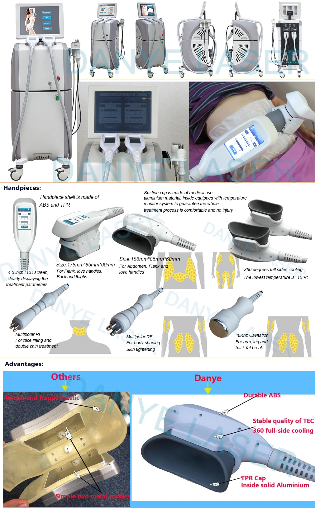 Non Invasive Vacuum Fat Freezing System Skin Contouring Cryo Skin Machine