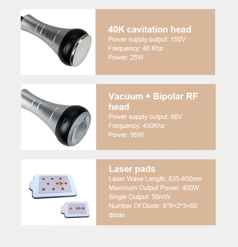 2021 Newest Ultrasonic Cavitation RF Vacuum Ultrasonic Cavitation RF Machine for Weight Loss