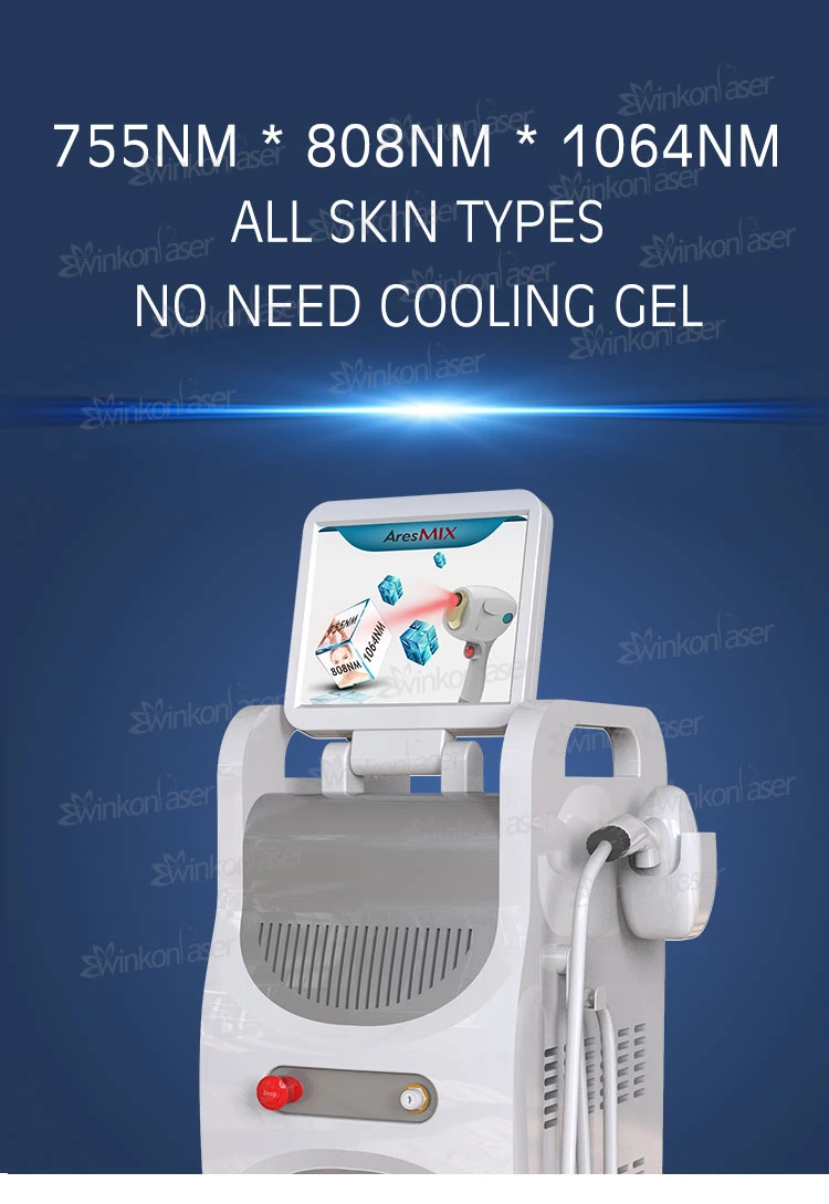 Best Price 755nm Alexandrite Laser 808nm Hair Removal Diode Laser 1064nm YAG Laser with Tga