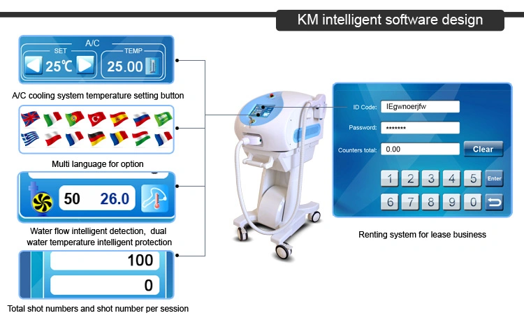 Portable Permanent 810nm Diode Laser Hair Removal Diode Laser Machine